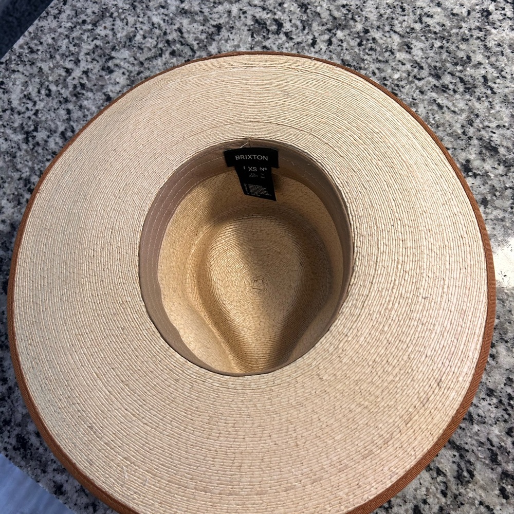 Brixton Cream and Brown Fedora Hat - Picture 6 of 9